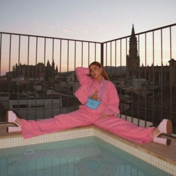 ZARA PINK HEART DENIM SHORT JEAN JACKET - Picture 12 of 12